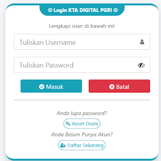 Register PGRI Pasaman Barat - Persatuan Guru Republik Indonesia Cabang Pasaman Barat